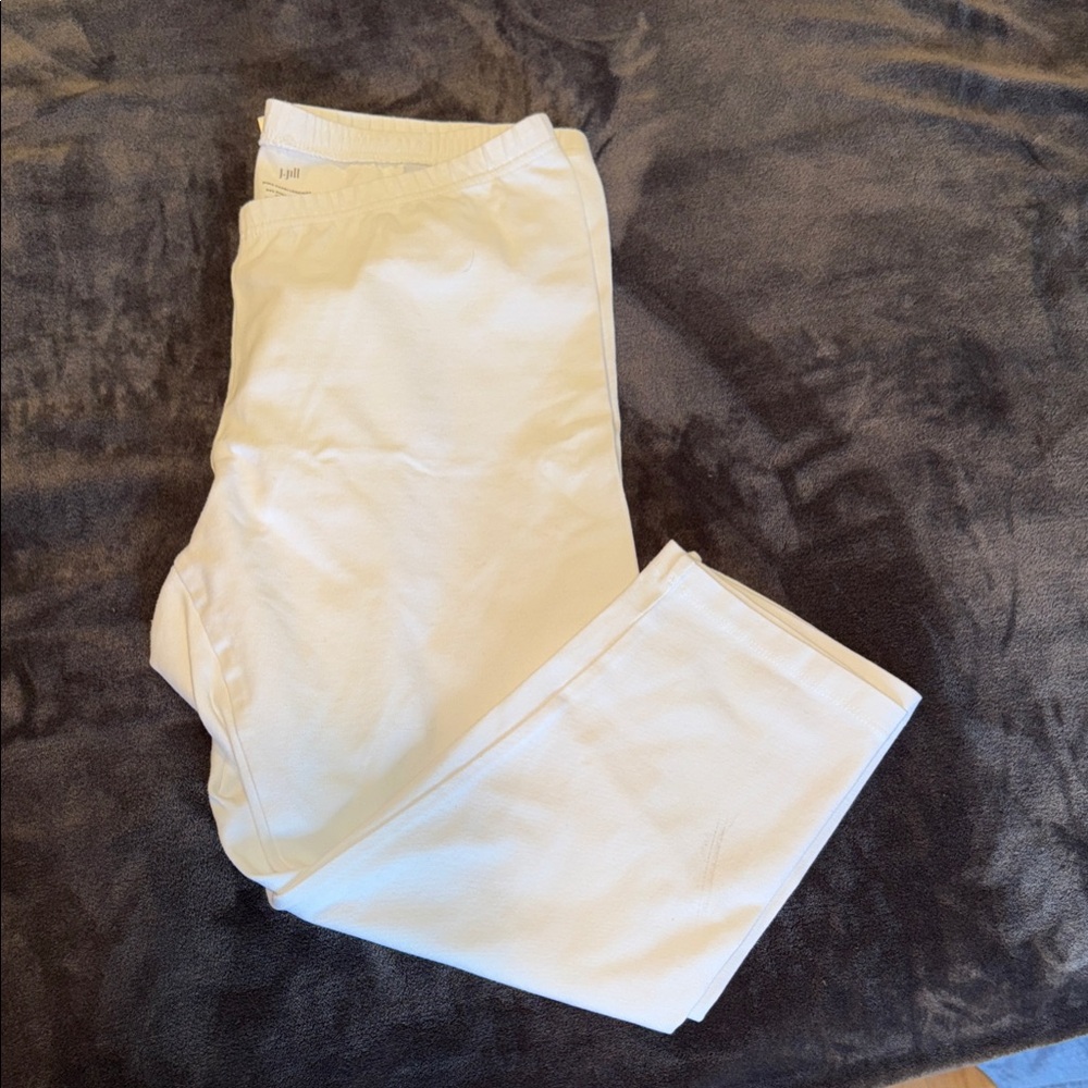 J. Jill Pima Capri Leggings in White